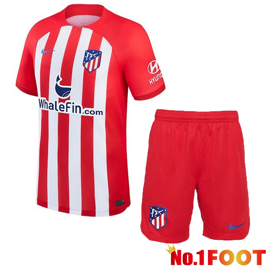 Atletico Madrid Soccer Jersey Home + Shorts 2023/2024