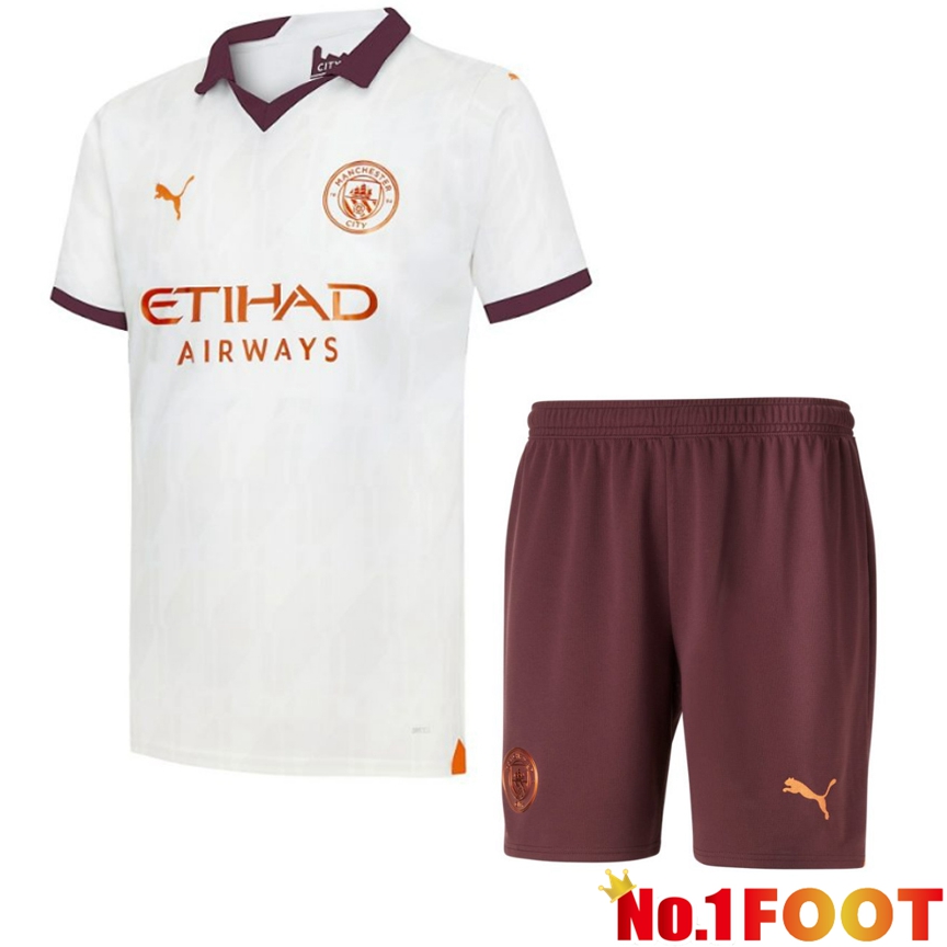 Manchester City Soccer Jersey Away + Shorts 2023/2024