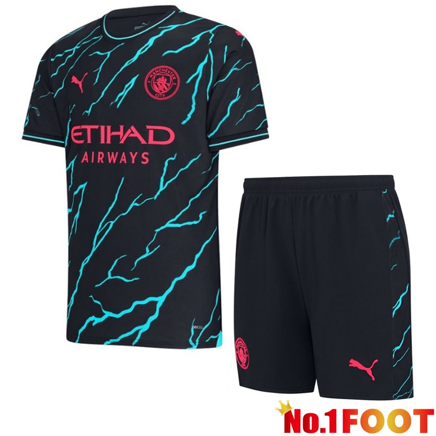 Manchester City Soccer Jersey Third + Shorts 2023/2024