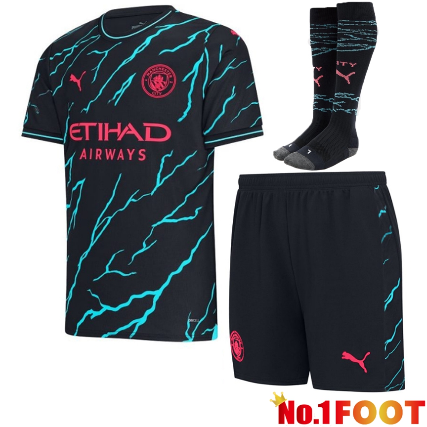 Manchester City Soccer Jersey Third (Shorts + Sock) 2023/2024