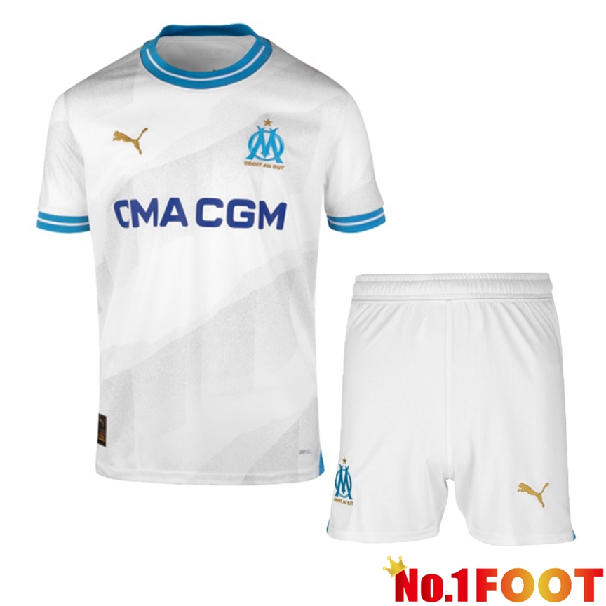 Marseille OM Soccer Jersey Home + Shorts 2023/2024