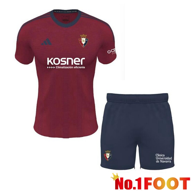 CA Osasuna Kids Home Football Jersey Red 2023/2024 - Click Image to Close