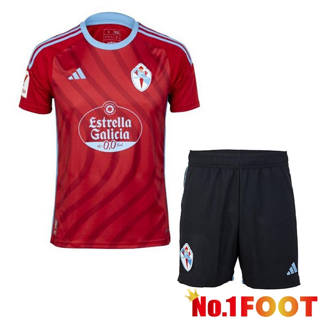 Celta Vigo Kids Away Football Jersey Red 2023/2024 - Click Image to Close