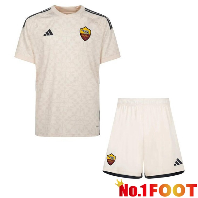 AS Roma Kids Away Football Jersey Yellow 2023/2024