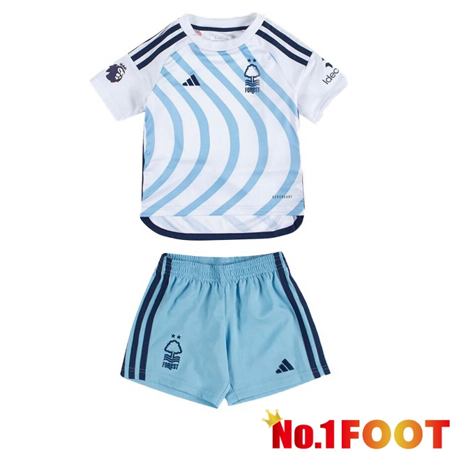 Nottingham Forest Kids Away Football Jersey Blue White 2023/2024