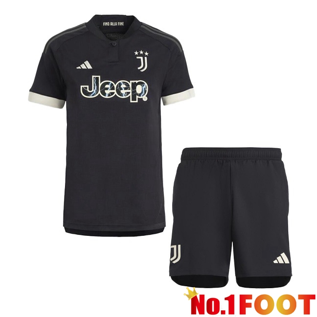 Juventus Kids Third Football Jersey Black 2023/2024 - Click Image to Close