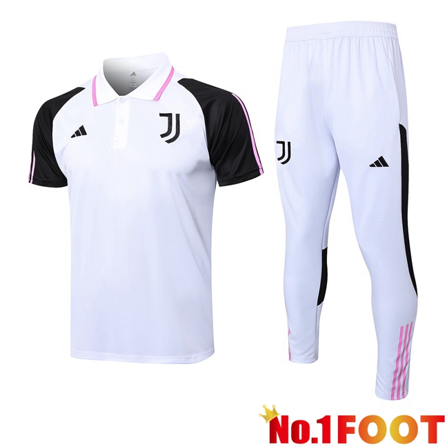 Juventus Soccer Polo + Pants White 2023/2024 - Click Image to Close