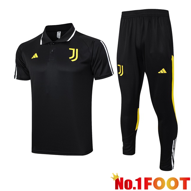 Juventus Soccer Polo + Pants Black 2023/2024 - Click Image to Close