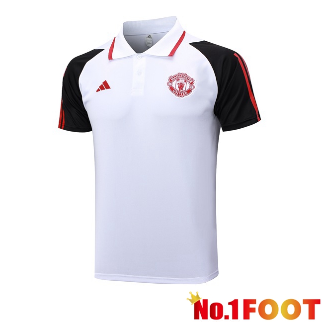 Manchester United Soccer Polo White 2023/2024