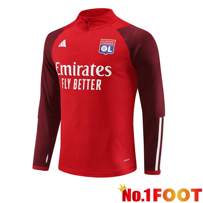 Lyon OL Training Sweatshirt Red 2023/2024