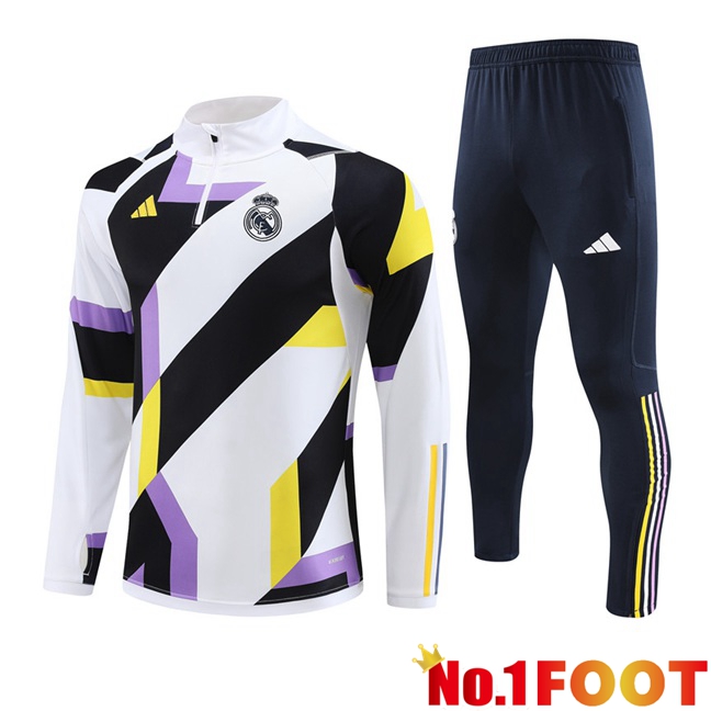 Real Madrid Training Tracksuit Suit White 2023/2024