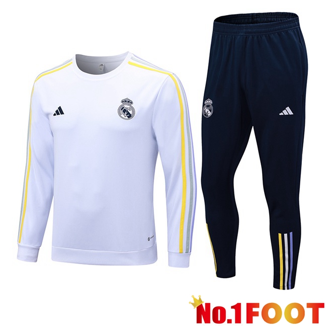 Real Madrid Training Tracksuit Suit White 2023/2024