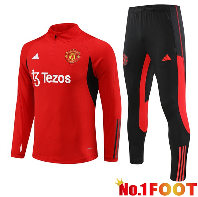 Manchester United Training Tracksuit Suit Red 2023/2024