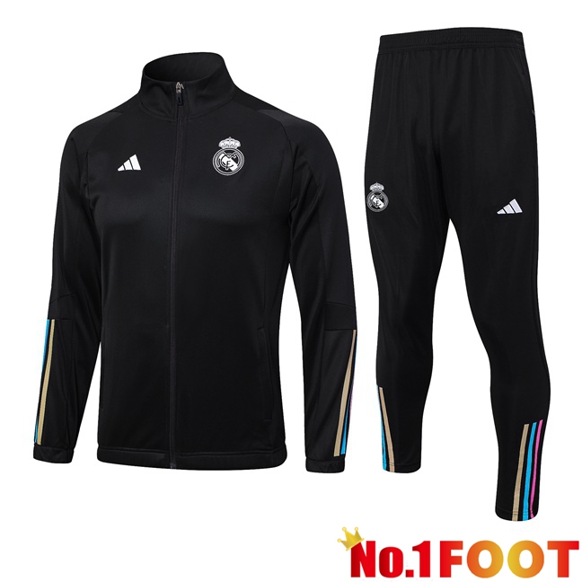 Real Madrid Training Tracksuit Suit - Jacket Black 2023/2024