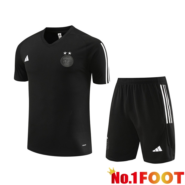 Algerie Training T Shirt + Shorts Black 2023/2024