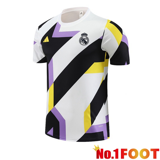 Real Madrid Training T Shirt White Black 2023/2024