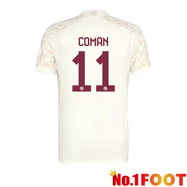 Bayern Munich (Coman 11) Third Football Jersey Yellow 2023/2024