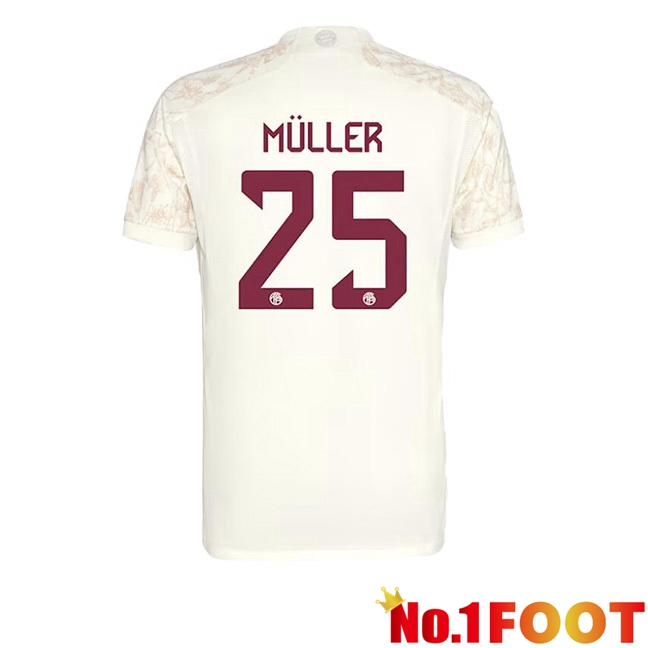 Bayern Munich (Müller 25) Third Football Jersey Yellow 2023/2024