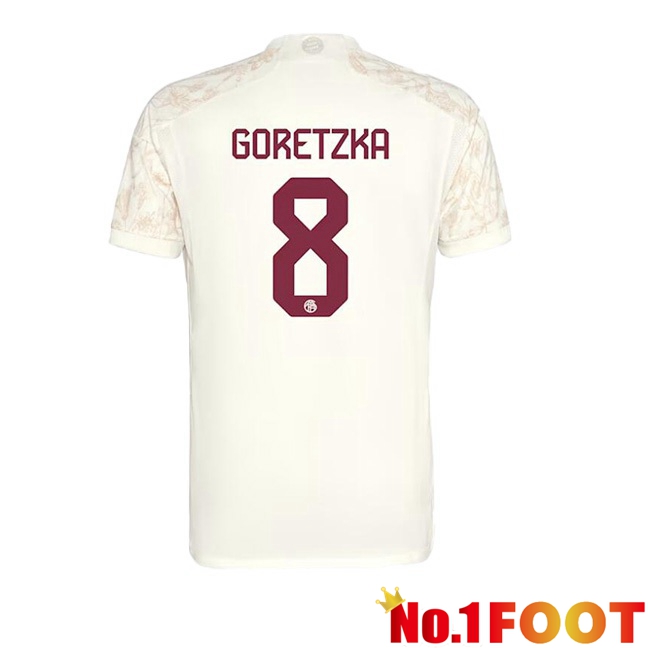 Bayern Munich (Goretzka 8) Third Football Jersey Yellow 2023/2024