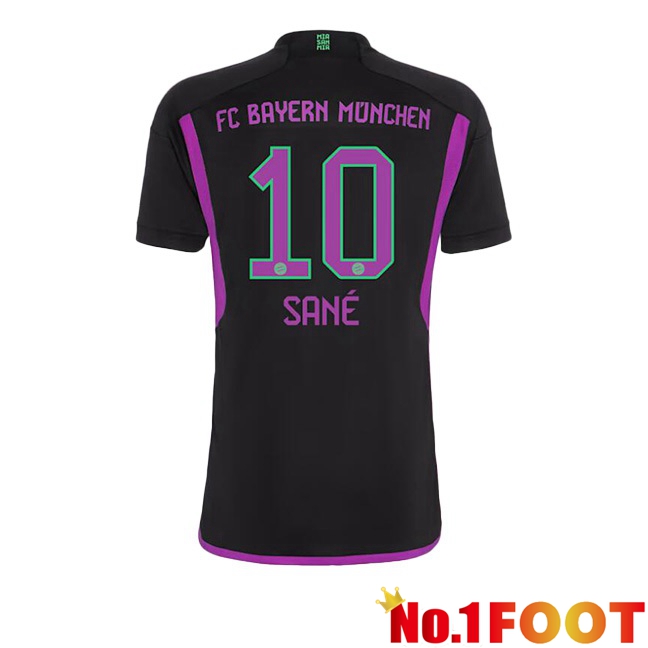 Bayern Munich (Sané 10) Away Football Jersey Black 2023/2024