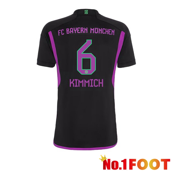 Bayern Munich (Kimmich 6) Away Football Jersey Black 2023/2024