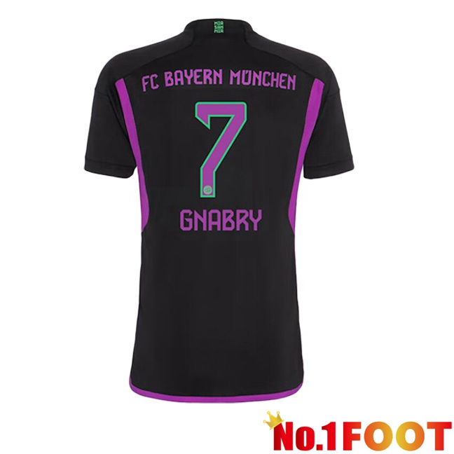 Bayern Munich (Gnabry 7) Away Football Jersey Black 2023/2024