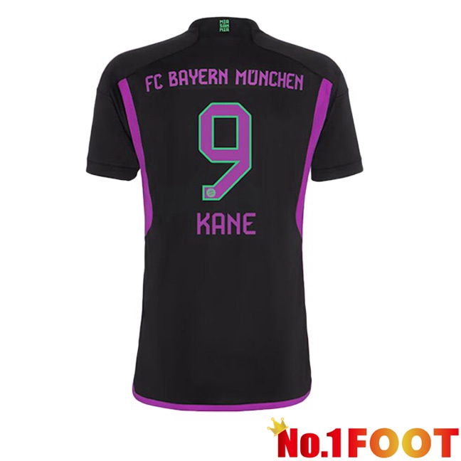 Bayern Munich (Kane 9) Away Football Jersey Black 2023/2024