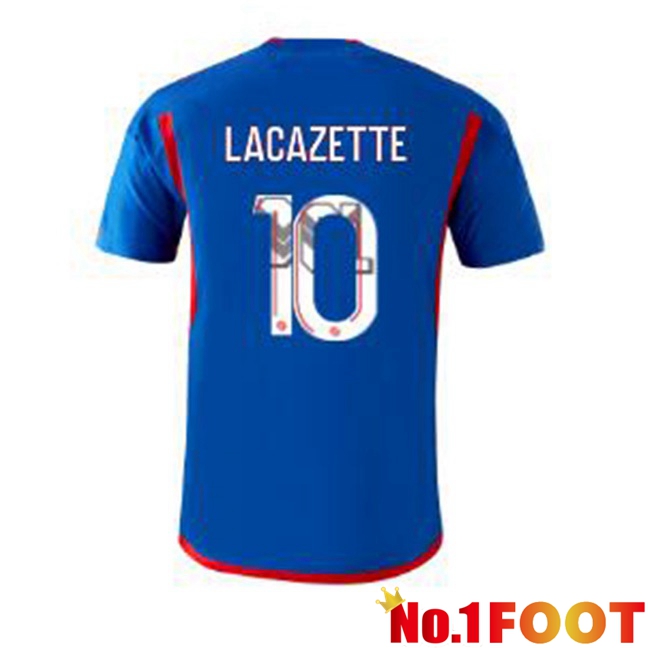 Lyon OL (LACAZETTE 10) Away Football Jersey Blue 2023/2024