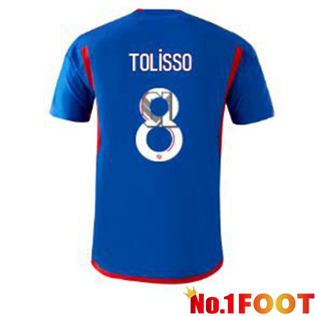 Lyon OL (TOLISSO 8) Away Football Jersey Blue 2023/2024