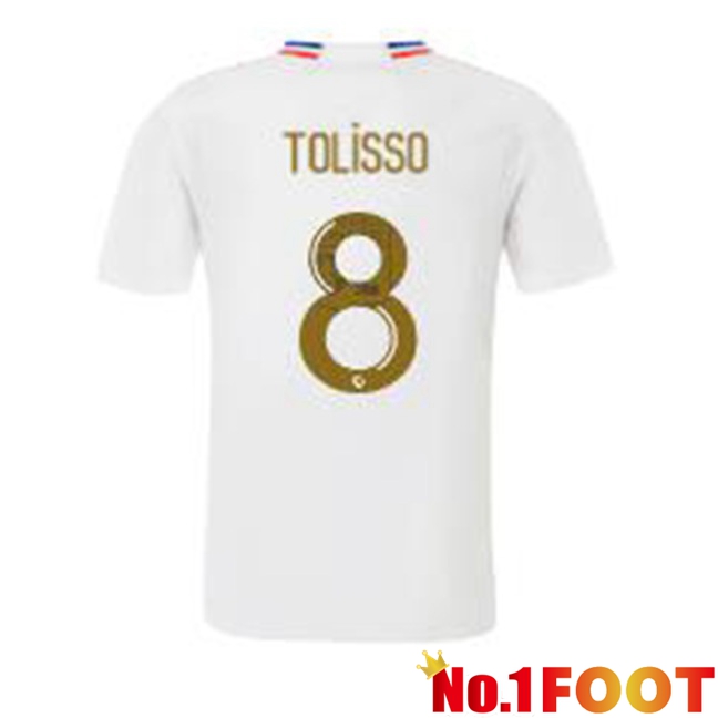 Lyon OL (TOLISSO 8) Home Football Jersey White 2023/2024