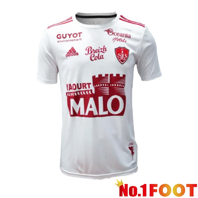 Stade Brestois Away Football Jersey White 2023/2024