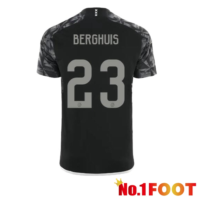 AFC Ajax (Berghuis 23) Third Football Jersey Black 2023/2024