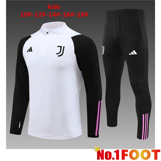 Juventus Kids Training Tracksuit Suit White 2023/2024