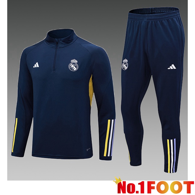 Real Madrid Kids Training Tracksuit Suit Blue Royal 2023/2024