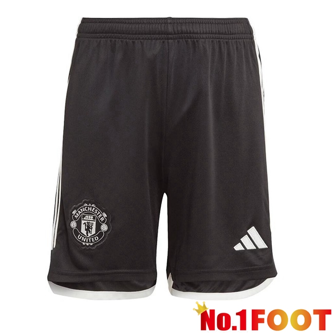 Manchester United Soccer Shorts Away Black 2023/2024