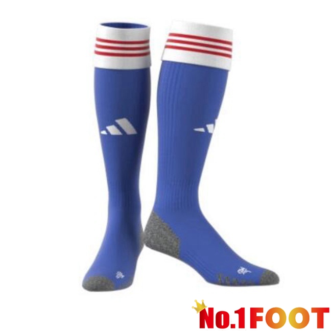 Lyon OL Soccer Socks Away Blue 2023/2024