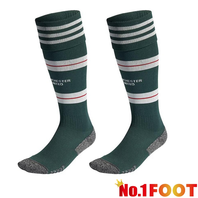 Manchester United Soccer Socks Away Green 2023/2024