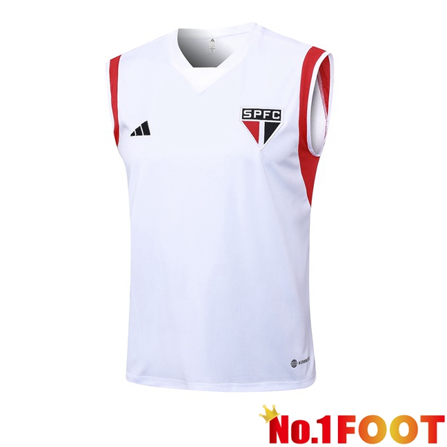 Sao Paulo FC Soccer Vest White 2023/2024