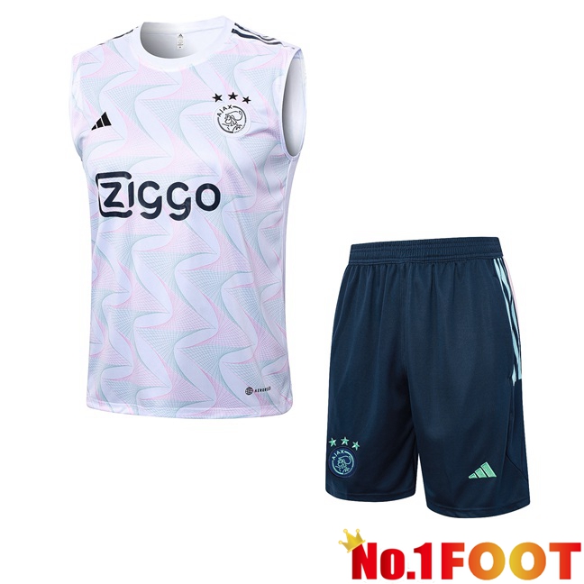 AFC Ajax Soccer Vest + Shorts White 2023/2024