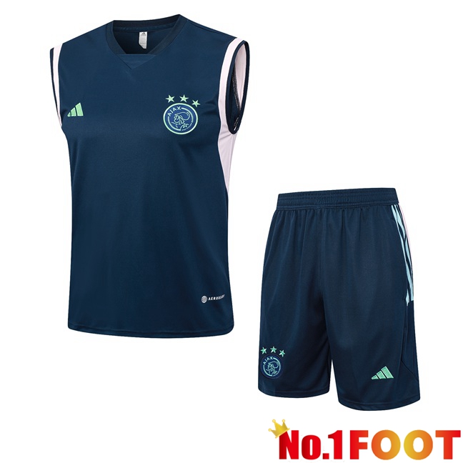 AFC Ajax Soccer Vest + Shorts Blue Royal 2023/2024