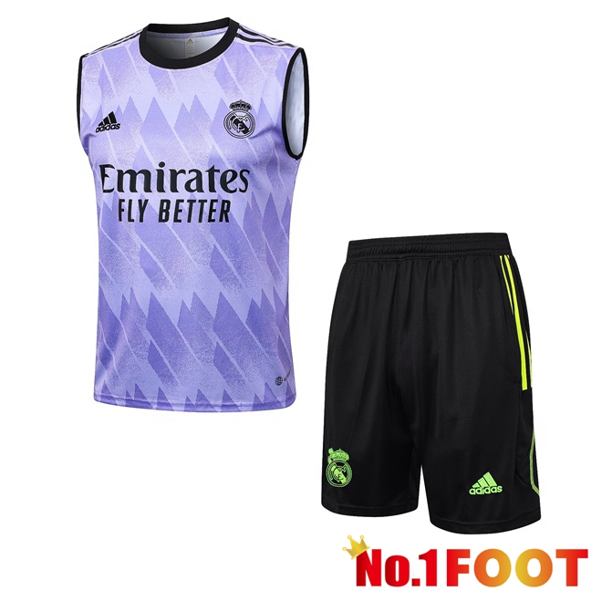 Real Madrid Soccer Vest + Shorts Purple 2023/2024