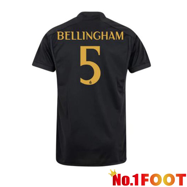 Real Madrid (Bellingham 5) Third Football Jersey Black 2023/2024