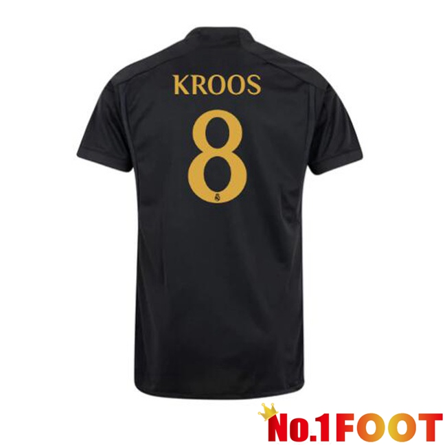 Real Madrid (Kroos 8) Third Football Jersey Black 2023/2024