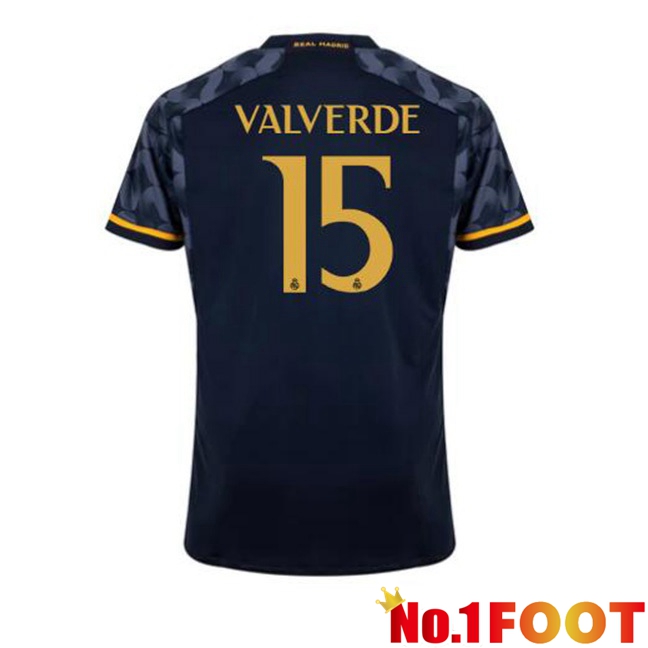 Real Madrid (Valverde 15) Away Football Jersey Blue Royal 2023/2024