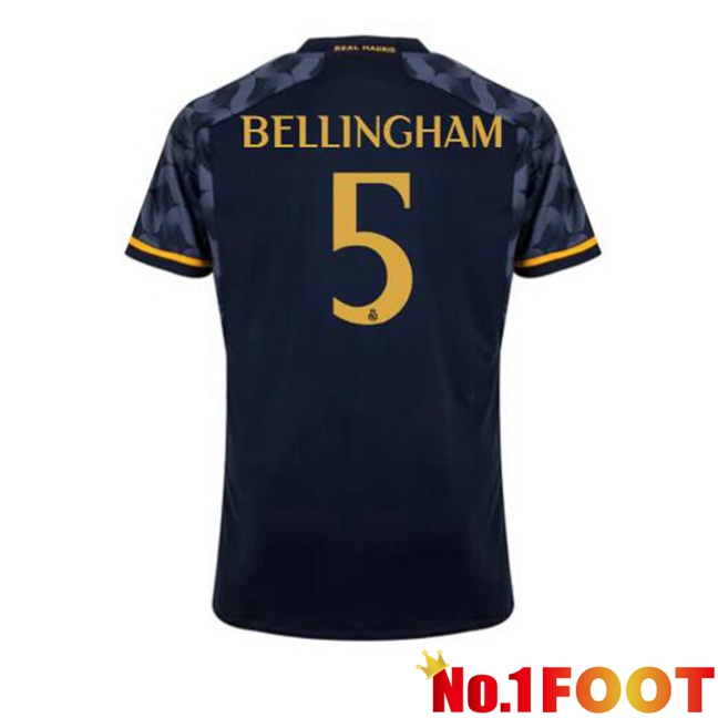 Real Madrid (Bellingham 5) Away Football Jersey Blue Royal 2023/2024