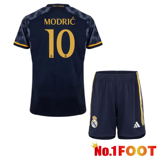 Real Madrid (Modrić 10) Kids Away Football Jersey Blue Royal 2023/2024