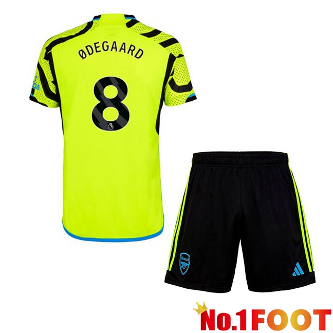 Arsenal (ØDEGAARD 8) Kids Away Football Jersey Green 2023/2024