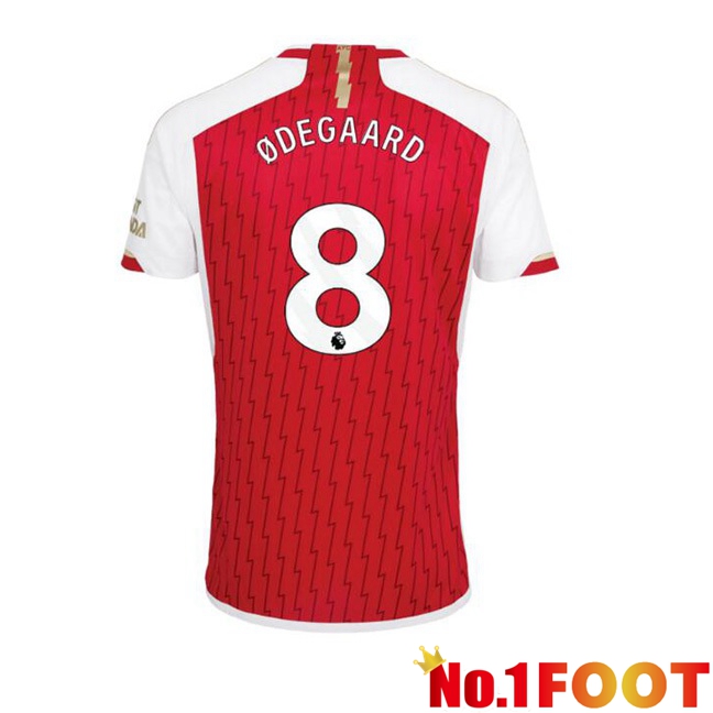 Arsenal (ØDEGAARD 8) Home Football Jersey Red White 2023/2024