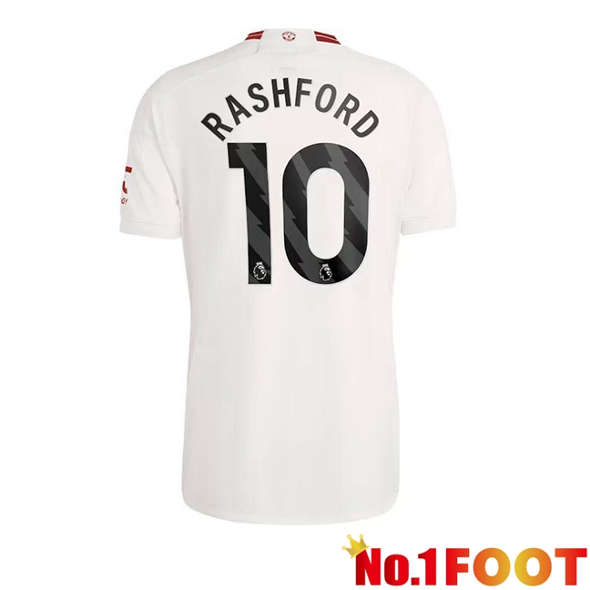 Manchester United (Rashford 10) Third Football Jersey White 2023/2024