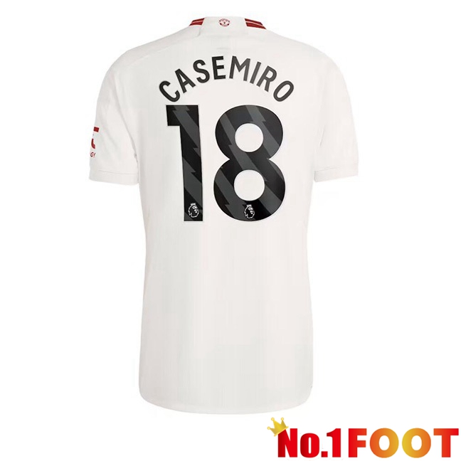 Manchester United (Casemiro 18) Third Football Jersey White 2023/2024